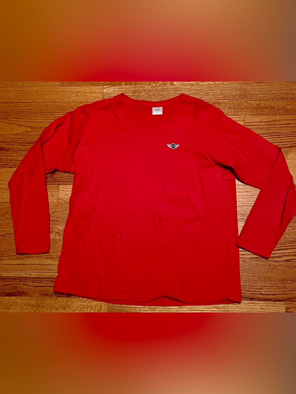 MINI Cooper Embroidered Logo Long Sleeve Red T-shirt Ultra Cotton- Size Large